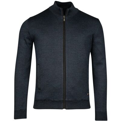 Baileys Vest Cardigan Zip Lined Allover 2 Color Knit Dark Blue / male Baileys Vest Cardigan Zip Lined Allover 2 Color Knit Dark Blue / male