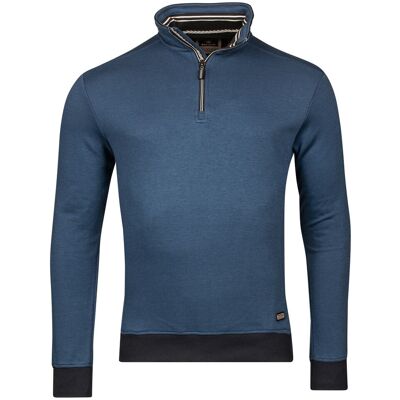 Baileys Trui Sweatshirt Half Zip Pinstripe Interlock Deep Denim Blue / male Baileys Trui Sweatshirt Half Zip Pinstripe Interlock Deep Denim Blue / male