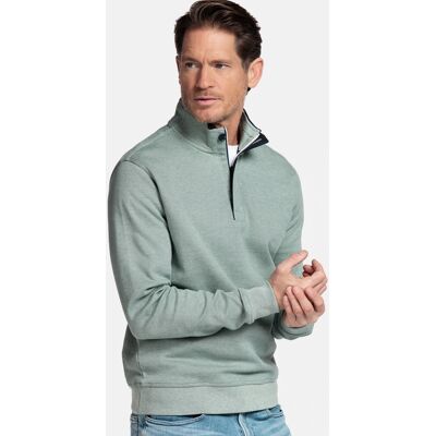 Baileys Trui Half Zip Yarn Dyed Jacquard Interlock Soft Green / male Baileys Trui Half Zip Yarn Dyed Jacquard Interlock Soft Green / male