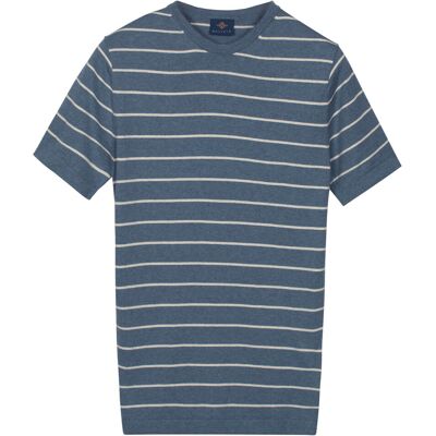 Baileys Trui Crew Neck Breton Stripe Short Sleeve Riviera Blue / male Baileys Trui Crew Neck Breton Stripe Short Sleeve Riviera Blue / male