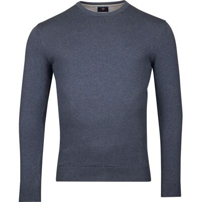 Baileys Trui Luxury Pima Cotton Uni Color Crew Neck Single Knit Deep Denim Blue / male Baileys Trui Luxury Pima Cotton Uni Color Crew Neck Single Knit Deep Denim Blue / male