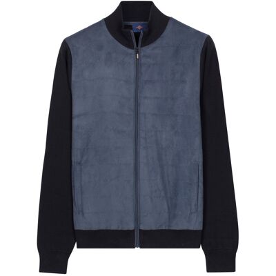 Baileys Vest Full Zip Milano Knit Suedine Front Light Padded Quilted Dark Denim Blue / male Baileys Vest Full Zip Milano Knit Suedine Front Light Padded Quilted Dark Denim Blue / male