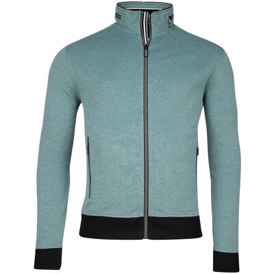 Baileys Vest Sweat Cardigan Zip Two-Tone Oxford Doubleface Jacquard Interlock Steel Blue / male Baileys Vest Sweat Cardigan Zip Two-Tone Oxford Doubleface Jacquard Interlock Steel Blue / male