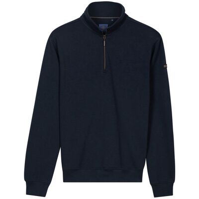 Baileys Trui Sweatshirt Half Zip Heavy Piqué Structure Dark Blue / male Baileys Trui Sweatshirt Half Zip Heavy Piqué Structure Dark Blue / male