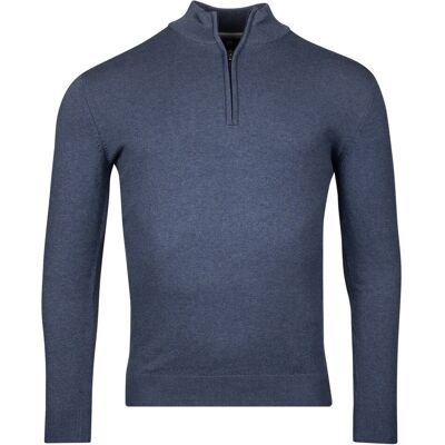 Baileys Trui Half Zip Single Knit Near Uni Color Deep Denim Blue / male Baileys Trui Half Zip Single Knit Near Uni Color Deep Denim Blue / male