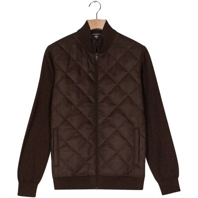 Baileys Vest Fullzip Front Suedine Diamond Stitch Slightly Padded And Quilted Dark Brown / male Baileys Vest Fullzip Front Suedine Diamond Stitch Slightly Padded And Quilted Dark Brown / male