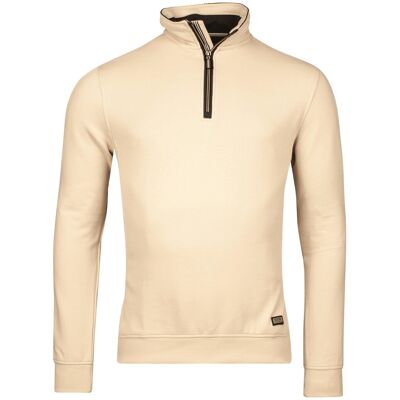 Baileys Trui Sweatshirt Half Zip Uni Color Subtle Honeycomb Texture Kitt / male Baileys Trui Sweatshirt Half Zip Uni Color Subtle Honeycomb Texture Kitt / male