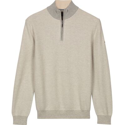 Baileys Trui Half Zip Two-Tone Jacquard Allover Plated Soft Grey / male Baileys Trui Half Zip Two-Tone Jacquard Allover Plated Soft Grey / male