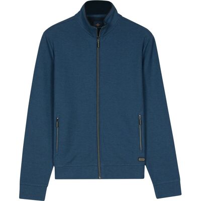 Baileys Vest Uni Color Fine Texture Sweat Cardigan Zip Jacquard Fabric Delft Blue / male Baileys Vest Uni Color Fine Texture Sweat Cardigan Zip Jacquard Fabric Delft Blue / male