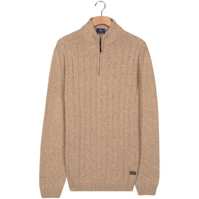 Baileys Trui Half Zip Extra Long Sleeve Front Drop Needle Knit Kitt / male Baileys Trui Half Zip Extra Long Sleeve Front Drop Needle Knit Kitt / male