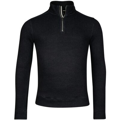 Giordano Trui Riccardo Quarter Zip Sweat Knitted Doubleface Navy / male Giordano Trui Riccardo Quarter Zip Sweat Knitted Doubleface Navy / male