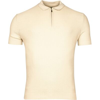 Baileys Polo Zip-Up Allover Uni Color Texture Knit Short Sleeve Kitt / male Baileys Polo Zip-Up Allover Uni Color Texture Knit Short Sleeve Kitt / male