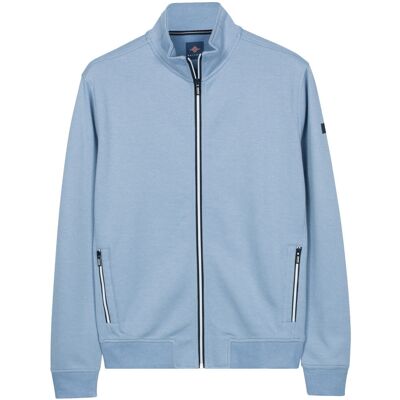 Baileys Vest Sweat Texture Zip Yarn Dyed Jacquard Interlock Riviera Blue / male Baileys Vest Sweat Texture Zip Yarn Dyed Jacquard Interlock Riviera Blue / male