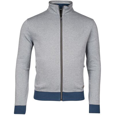 Baileys Vest Sweat Cardigan Zip Yarn Dyed Jacquard Doubleface Interlock Deep Denim Blue / male Baileys Vest Sweat Cardigan Zip Yarn Dyed Jacquard Doubleface Interlock Deep Denim Blue / male