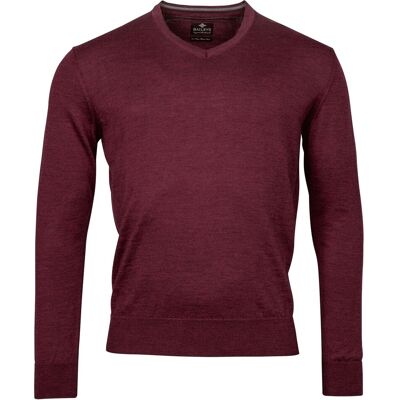 Baileys Trui V-Hals Merinowol Uni Color Single Knit Light Aubergine / male Baileys Trui V-Hals Merinowol Uni Color Single Knit Light Aubergine / male