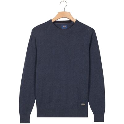Baileys Trui Crew Neck Allover Fine Two-Tone Texture Dark Denim Blue / male Baileys Trui Crew Neck Allover Fine Two-Tone Texture Dark Denim Blue / male