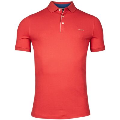 Baileys Polo Uni Color Subtle Contrast Detail Piqué Coral / male Baileys Polo Uni Color Subtle Contrast Detail Piqué Coral / male