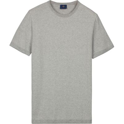 Baileys Trui Crew Neck Two-Tone Jacquard Texture Soft Grey / male Baileys Trui Crew Neck Two-Tone Jacquard Texture Soft Grey / male