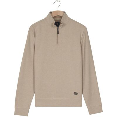 Baileys Trui Sweat Half Zip Jacquard Fabric Fine Allover Texture Kitt / male Baileys Trui Sweat Half Zip Jacquard Fabric Fine Allover Texture Kitt / male