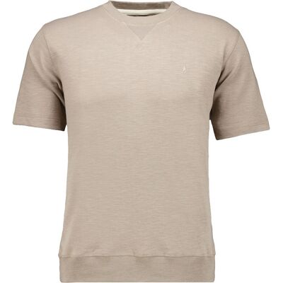 Ragman Trui Two-Tone Short Sleeve Round Neck Sweat Walnut / male Ragman Trui Two-Tone Short Sleeve Round Neck Sweat Walnut / male