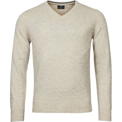 Baileys Trui V-Neck Uni Color Lambswool Off White / male Baileys Trui V-Neck Uni Color Lambswool Off White / male