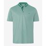 Brax Polo Pollux Two Tone Ultralight Fine Piqué Cotton Blend Blue Planet Cactus / male