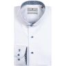 Thomas Maine Overhemd Bari Fine Tile Pattern Contrast Uni Twill Cutaway Collar Wit-Blauw / male