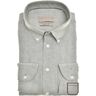 John Miller Overhemd Linen Mix Button-Down Tailored Fit Midden Groen / male