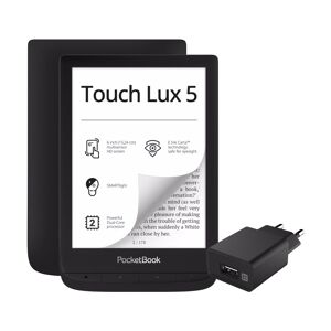 Pocketbook Touch Lux 5 Ink + XtremeMac Oplader met Usb A Poort 12W Zwart
