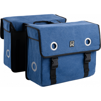 Willex Dubbele fietstas Canvas Tas 30L Blauw Willex Dubbele fietstas Canvas Tas 30L Blauw