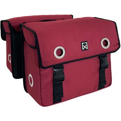 Willex Dubbele fietstas Canvas Tas 40L Paarsrood Willex Dubbele fietstas Canvas Tas 40L Paarsrood