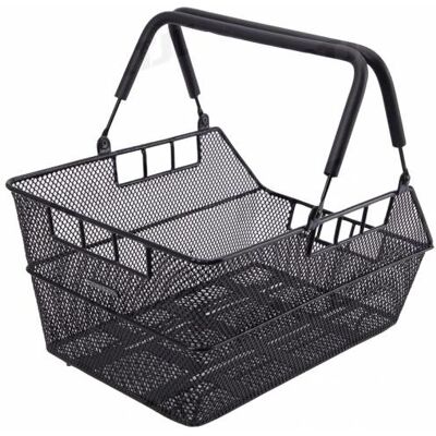 CONTEC Fietsmand Mocca Multi Zwart - Achter Stalen Fietsmand CONTEC Fietsmand Mocca Multi Zwart - Achter Stalen Fietsmand
