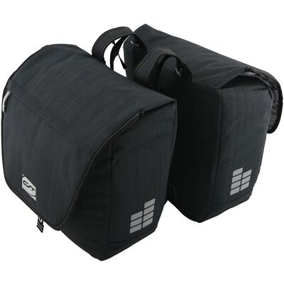 CONTEC Dubbele fietstas Neo Double XL 33L Zwart/Grijs CONTEC Dubbele fietstas Neo Double XL 33L Zwart/Grijs