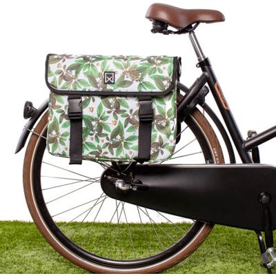 Willex Dubbele fietstas Metropolis 34L Green Leaves Willex Dubbele fietstas Metropolis 34L Green Leaves