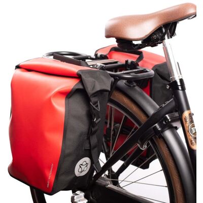 AGU Enkele fietstas Shelter Clean Medium 32L Rood CG Set AGU Enkele fietstas Shelter Clean Medium 32L Rood CG Set