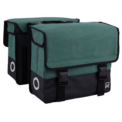Willex Dubbele Canvas Tas Plus Groen/Matzwart 57L Willex Dubbele Canvas Tas Plus Groen/Matzwart 57L