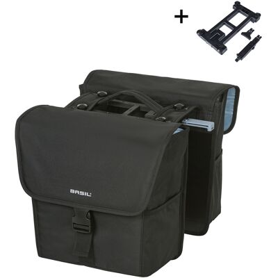 Basil Dubbele Fietstas MIK 32L Zwart Basil Dubbele Fietstas MIK 32L Zwart