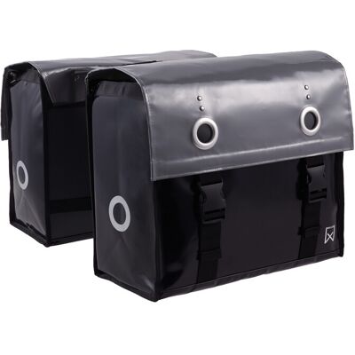 Willex Dubbele fietstas Bisonyl 52L Grijs/Zwart Willex Dubbele fietstas Bisonyl 52L Grijs/Zwart