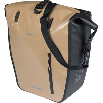 Basil Enkele Fietstas Rivo Tarpaulin L MIK Hooks 25-31L Zand/Zwart Basil Enkele Fietstas Rivo Tarpaulin L MIK Hooks 25-31L Zand/Zwart