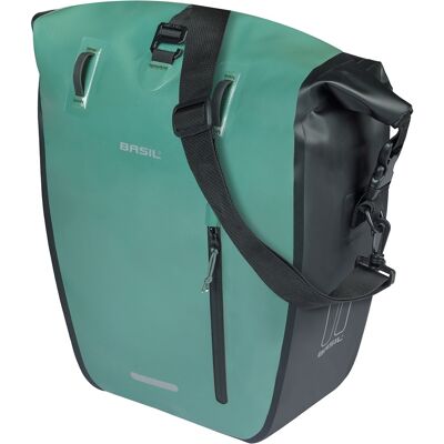 Basil Enkele Fietstas Rivo Tarpaulin L MIK Hooks 25-31L Zilvergroen/Zwart Basil Enkele Fietstas Rivo Tarpaulin L MIK Hooks 25-31L Zilvergroen/Zwart