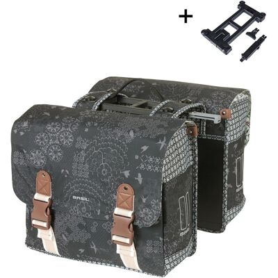 Basil Dubbele Fietstas MIK 35L - Charcoal - Fiets Tas Basil Dubbele Fietstas MIK 35L - Charcoal - Fiets Tas