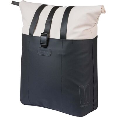 Basil Enkele fietstas Vive Shopper MIK Hooks 15-20L Wit/Zwart Basil Enkele fietstas Vive Shopper MIK Hooks 15-20L Wit/Zwart