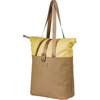 Basil Enkele fietstas Vive Shopper MIK Hooks 15-20L Zand/Geel Basil Enkele fietstas Vive Shopper MIK Hooks 15-20L Zand/Geel