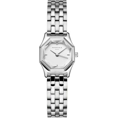 Rosefield GWSSS-G04 Gemme - White Steel Silver- Horloge Rosefield GWSSS-G04 Gemme - White Steel Silver- Horloge