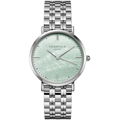 Rosefield UGSSS-U38 - The Upper East Side - Green Pearl Silver - Horloge Rosefield UGSSS-U38 - The Upper East Side - Green Pearl Silver - Horloge