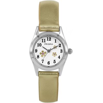 Prisma CW.265 - Little Flower Gold Metallic - kinderhorloge Prisma CW.265 - Little Flower Gold Metallic - kinderhorloge