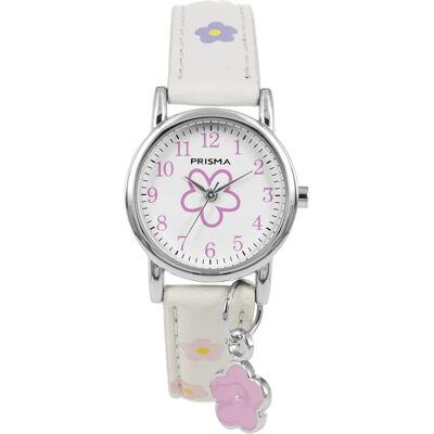 Prisma kinderhorloge CW.322 kids Little Flower Wit Prisma kinderhorloge CW.322 kids Little Flower Wit