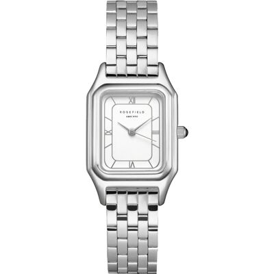 Rosefield OCWSSS-OC02 - Octagan - Ivy White Silver Roman - Horloge Rosefield OCWSSS-OC02 - Octagan - Ivy White Silver Roman - Horloge