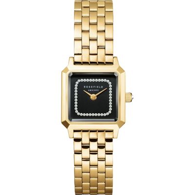 Rosefield BBGSG-B09 - Boxelle - Black Crystal - Horloge Rosefield BBGSG-B09 - Boxelle - Black Crystal - Horloge