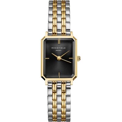 Rosefield OBDSG-O88 - Octagon - Black Sunray - Duo Tone - Horloge Rosefield OBDSG-O88 - Octagon - Black Sunray - Duo Tone - Horloge
